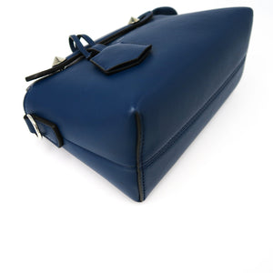 By The Way Mini in Blue Leather Boston Shoulder Bag