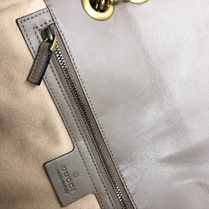 Marmont Matelasse Medium Leather Shoulder Bag in Beige