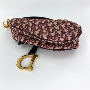 Oblique saddle bag burgundy