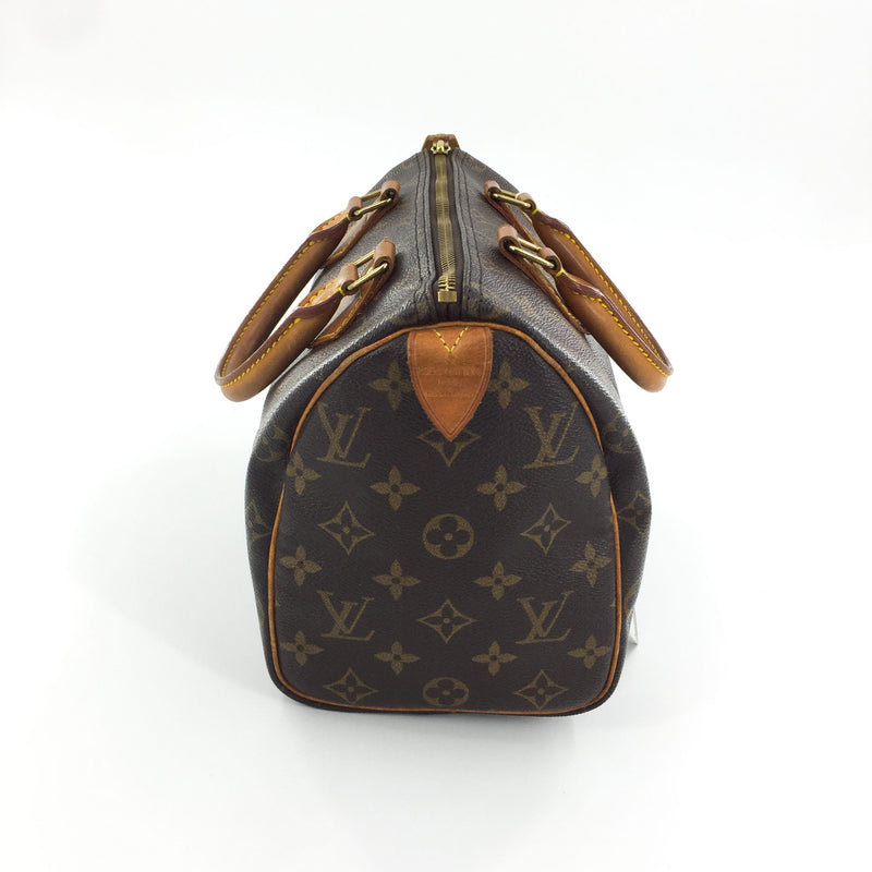 LOUIS VUITTON Vintage Brown Canvas & Leather Monogram Mini Speedy GHW