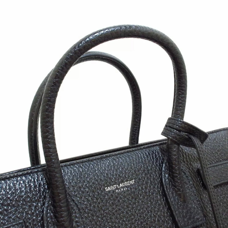 Sac De Jour Baby in Black Pebbled Leather