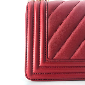 Small Boy in Red Chevron Calfskin GHW