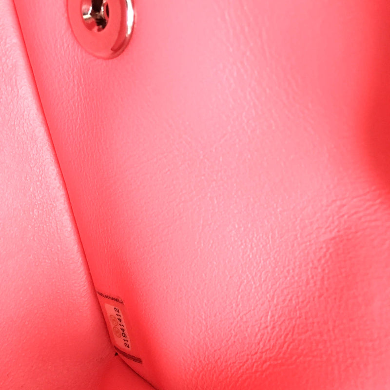 Mini Flap Bag in Pink Quilted Patent Leather