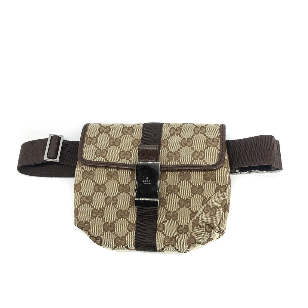 Classic GG Monogram Belt Bag with Front Buckle