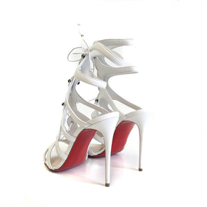 White Heels Sandals | White Strappy Heels | Bag Religion