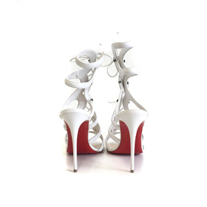 White Heels Sandals | White Strappy Heels | Bag Religion