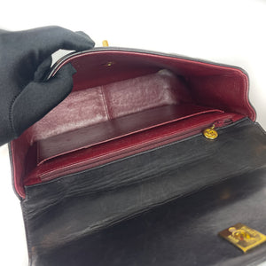 Vintage Top Handle Vertical Quilt Medium Lambskin Black
