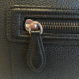 Mini Luggage in black with Silver Hardware