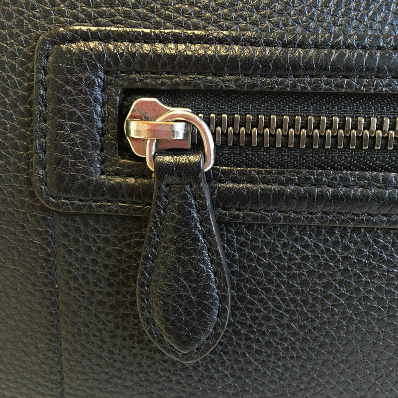 Mini Luggage in black with Silver Hardware