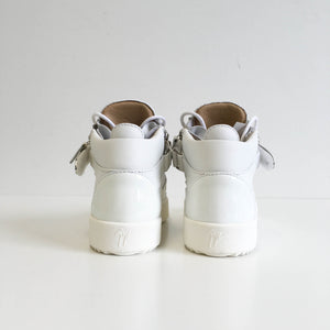 Coby High Top Sneakers in White with Crystal details