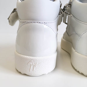 Coby High Top Sneakers in White with Crystal details