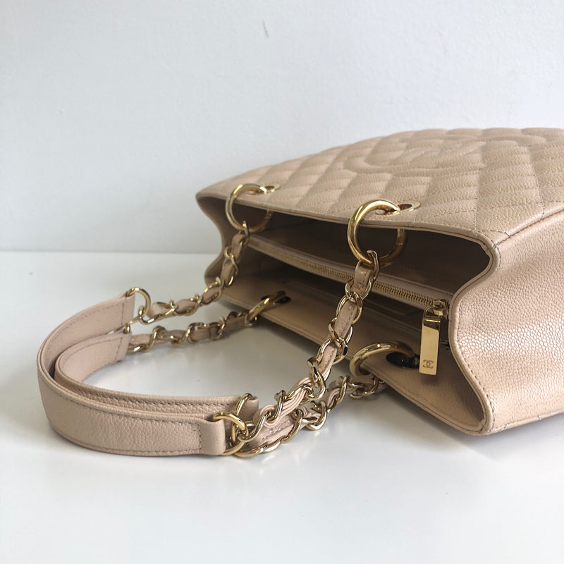 GST in Beige Caviar Leather with GHW