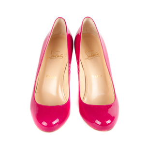 Simple Patent Leather 80 Pump, Fuchsia