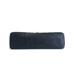 Single Flap Maxi in Black Caviar Leather with Silver Hardware