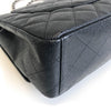 Single Flap Maxi in Black Caviar Leather with Silver Hardware