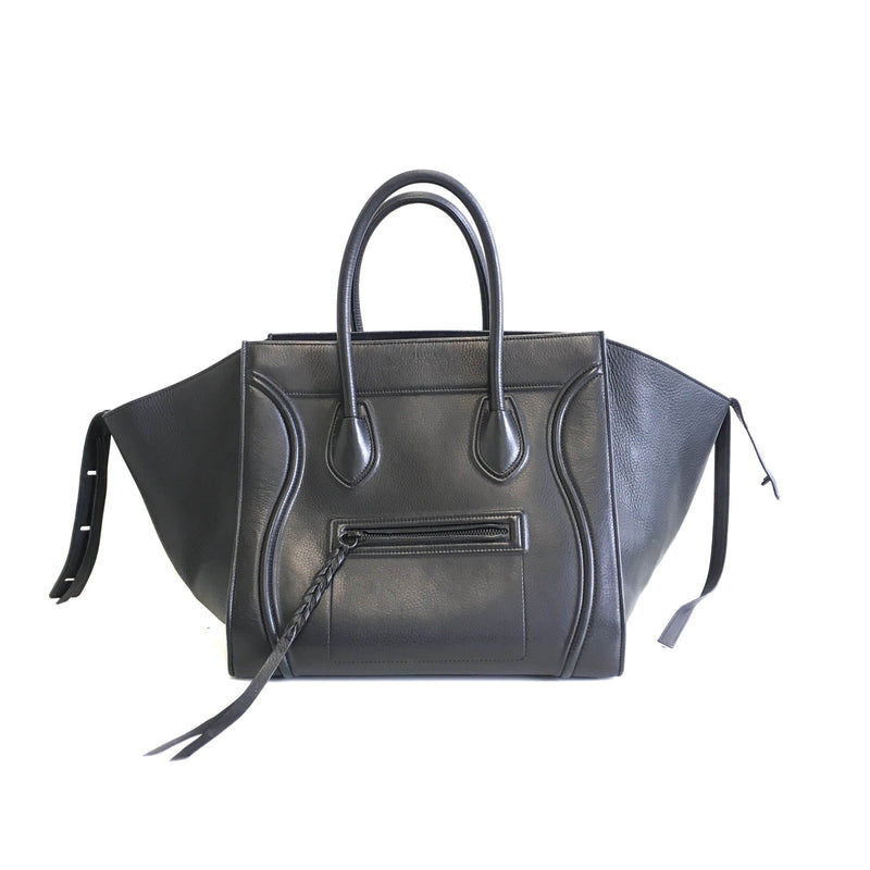 Medium Phantom Handbag in Black