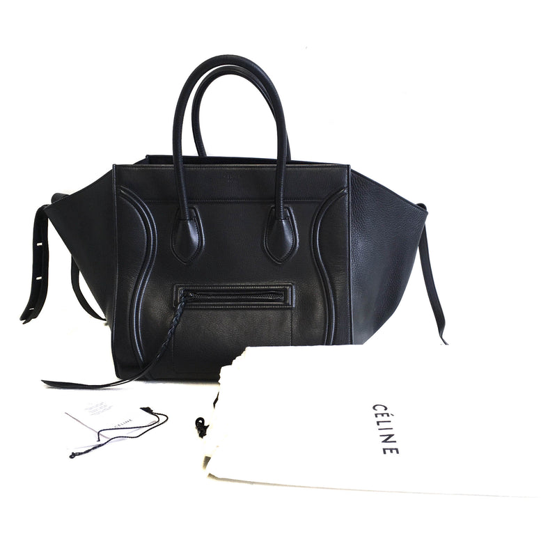 Medium Phantom Handbag in Black