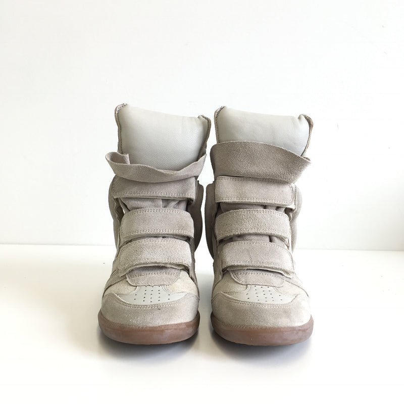 Bekett Leather and Suede Sneakers Beige