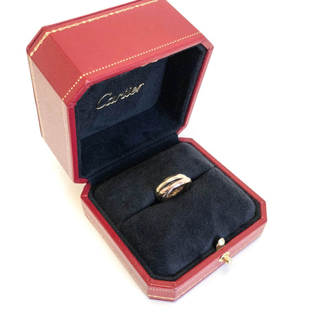 Cartier Small Trinity Ring- Size 49mm 18k tri-colour gold – Bag