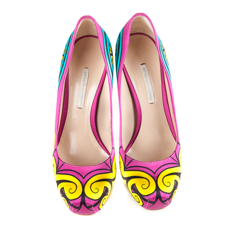 Silk-Satin Graffiti 130 Pumps