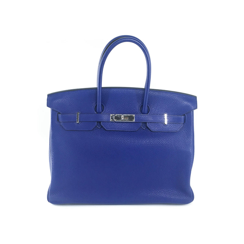 Birkin 35 Togo leather Blue Electric PHW