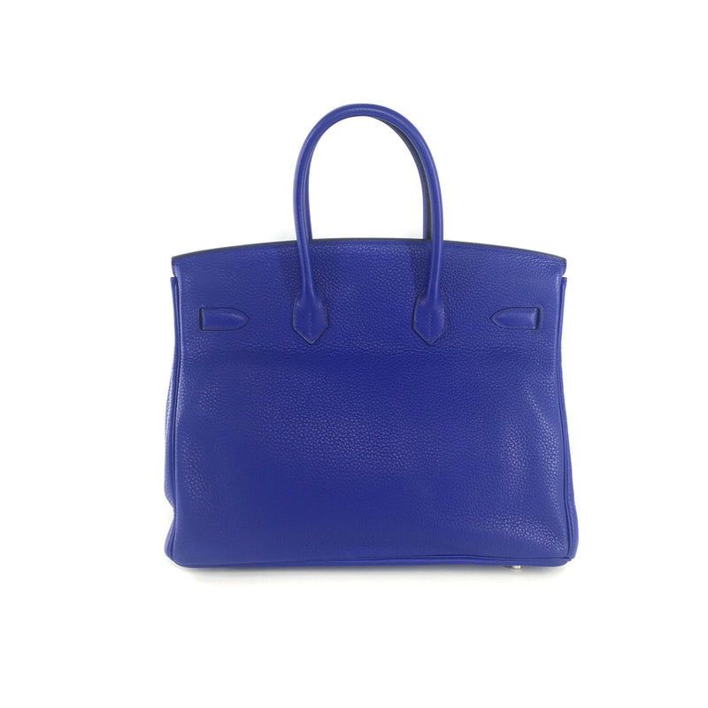 Birkin 35 Togo leather Blue Electric PHW