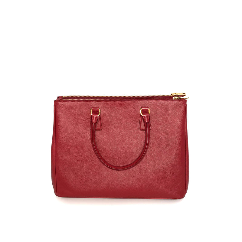 Red Prada Galleria Saffiano Large Leather Bag 100% Authentic