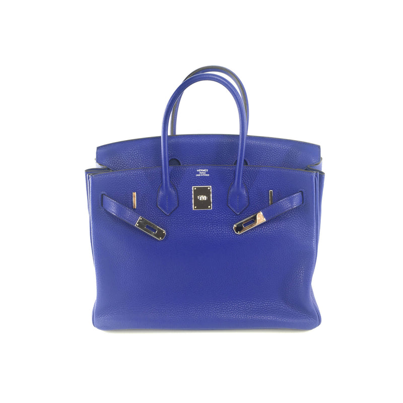 Birkin 35 Togo leather Blue Electric PHW