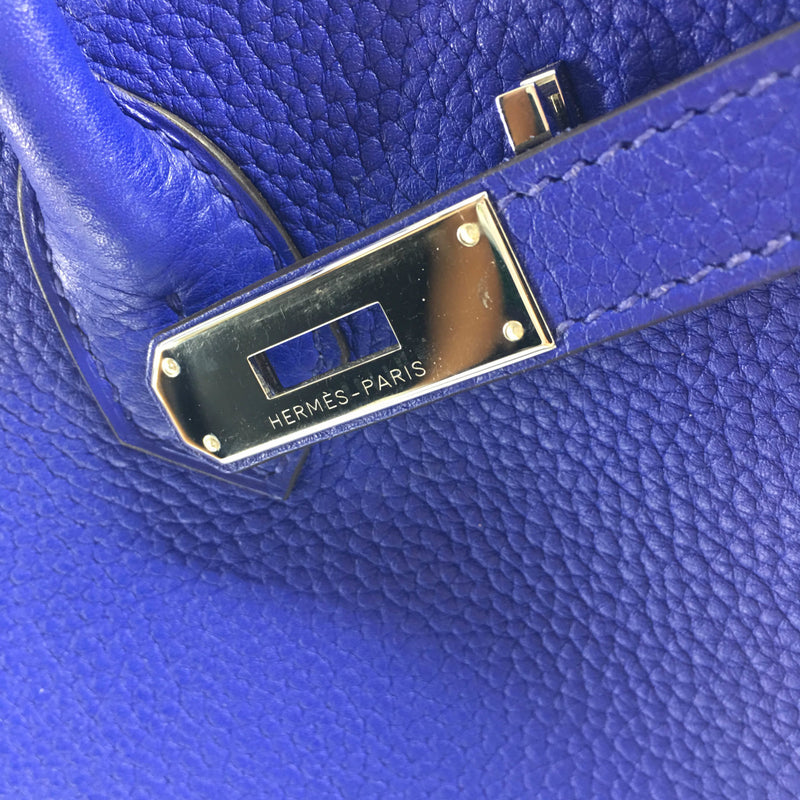 Birkin 35 Togo leather Blue Electric PHW