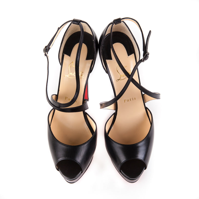 Marlenalta Peep Toe Platform Pumps in Black