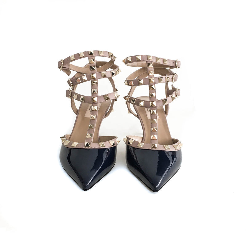 Classic Rockstuds in Navy Patent