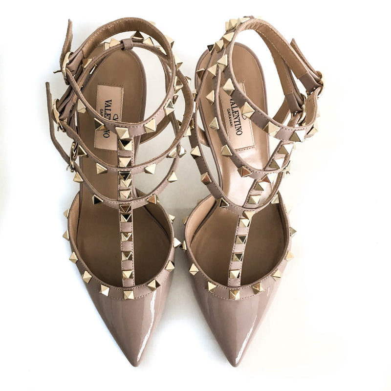 Classic Rockstuds in Beige Patent