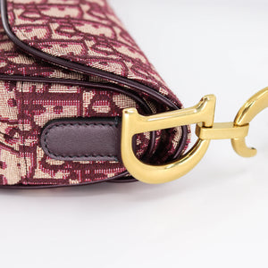Oblique saddle bag burgundy