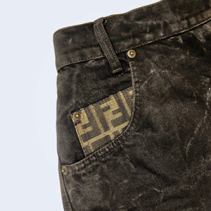 Vintage Skirt with Zucca Monogram on Pocket