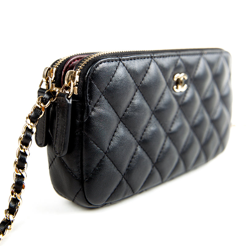 Black Lambskin Chanel Double Zip Woc | Bag Religion
