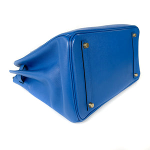 Birkin 35 in Blue Chourchevel Leather