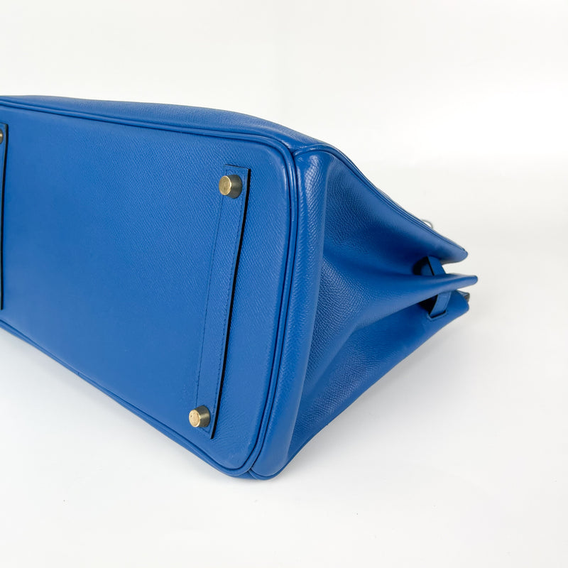 Birkin 35 in Blue Chourchevel Leather