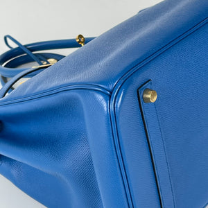 Birkin 35 in Blue Chourchevel Leather