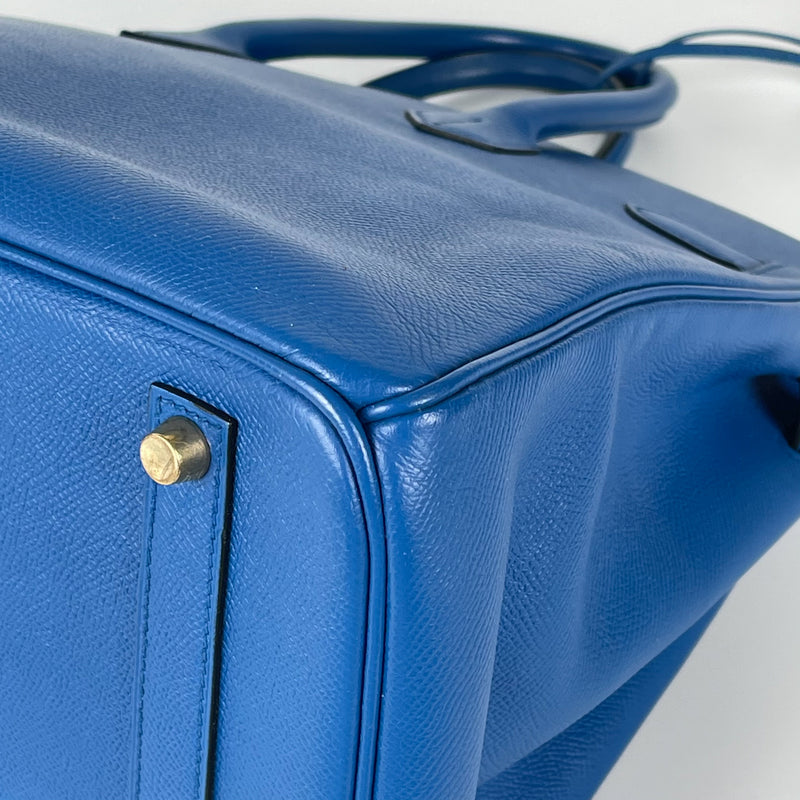 Birkin 35 in Blue Chourchevel Leather