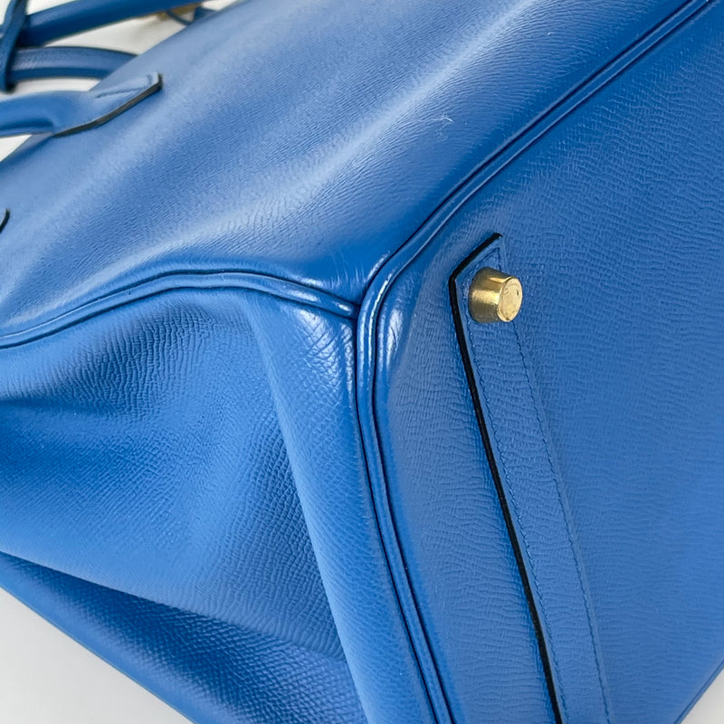 Birkin 35 in Blue Chourchevel Leather