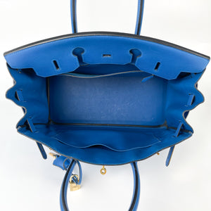 Birkin 35 in Blue Chourchevel Leather