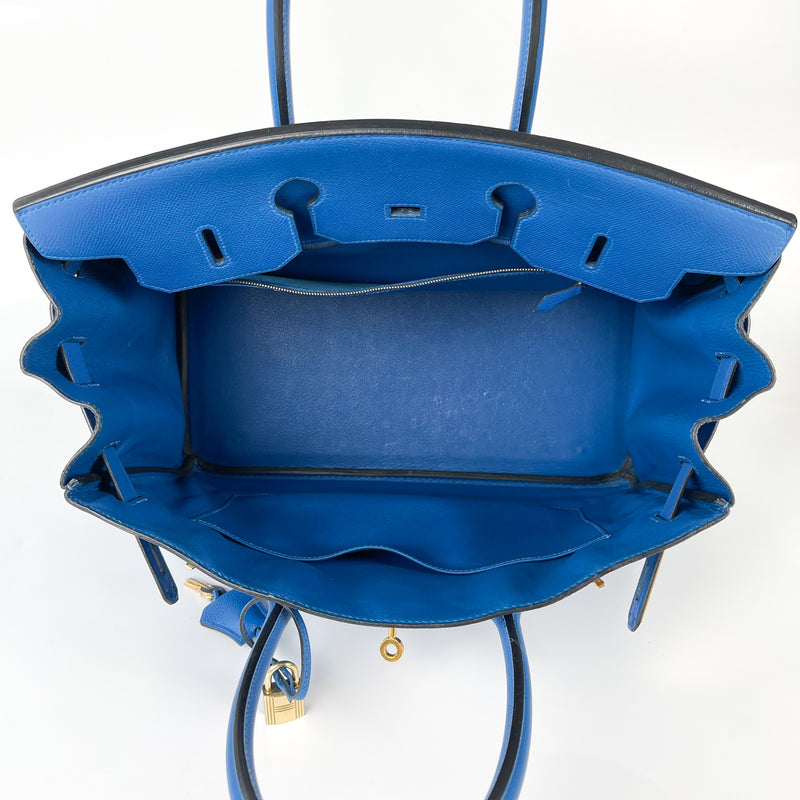 Birkin 35 in Blue Chourchevel Leather