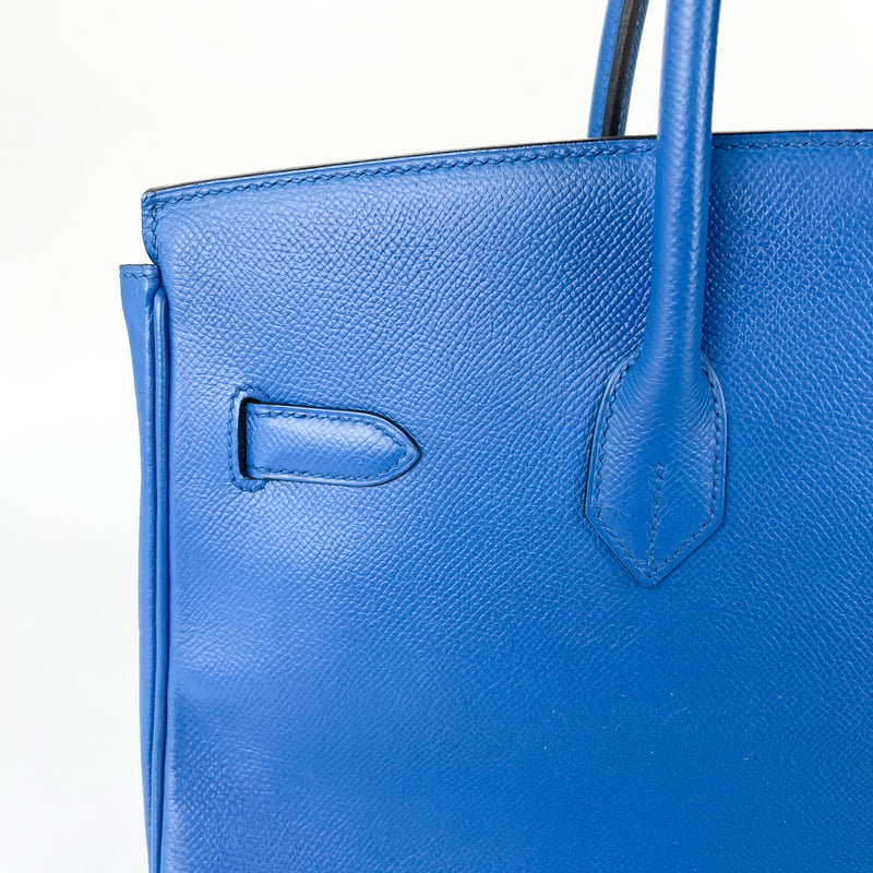 Birkin 35 in Blue Chourchevel Leather