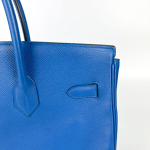 Birkin 35 in Blue Chourchevel Leather