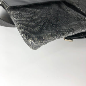 Black GG Monogram Print Belt Fanny Pack Bum Bag