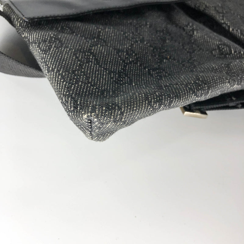 Black GG Monogram Print Belt Fanny Pack Bum Bag
