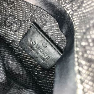 Black GG Monogram Print Belt Fanny Pack Bum Bag