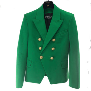 Emerald Green Blazer with Gold