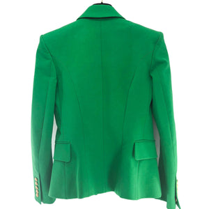 Emerald Green Blazer with Gold