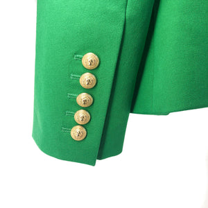 Emerald Green Blazer with Gold